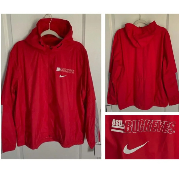 New! Nike OSU Buckeyes Full Zip Hooded Jacket nwt 29364 - Picture 1 of 16